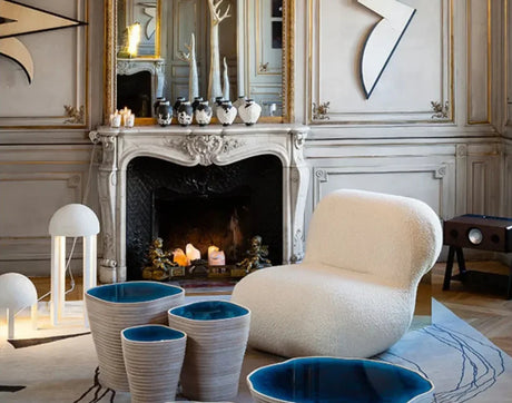 Stylish Nisu Home Lounge Chair with soft texture, set in an elegant living room with modern decor