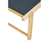 Orsina Wooden Lounger with a Comfortable Fabric Seat for Outdoor Relaxation
