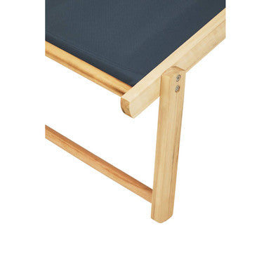 Orsina Wooden Lounger with a Comfortable Fabric Seat for Outdoor Relaxation