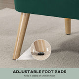 Wise Galleria Loveseat Sofa with Adjustable Foot Pads for Stability on Uneven Floors