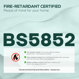 Fire-retardant certified information for Wise Galleria Loveseat Sofa ensuring safety and peace of mind
