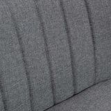 Close-up of the textured fabric on a Wise Galleria Loveseat Sofa in grey with stylish design