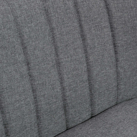 Close-up of the textured fabric on a Wise Galleria Loveseat Sofa in grey with stylish design