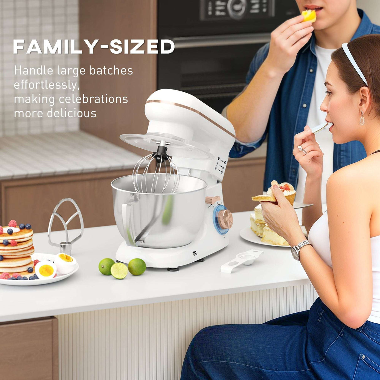 Wise Galleria Family-Sized Stand Mixer for effortless batch preparation and delicious creations