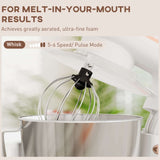 Wise Galleria Stand Mixer with Whisk Attachment for Achieving Light and Fluffy Foam