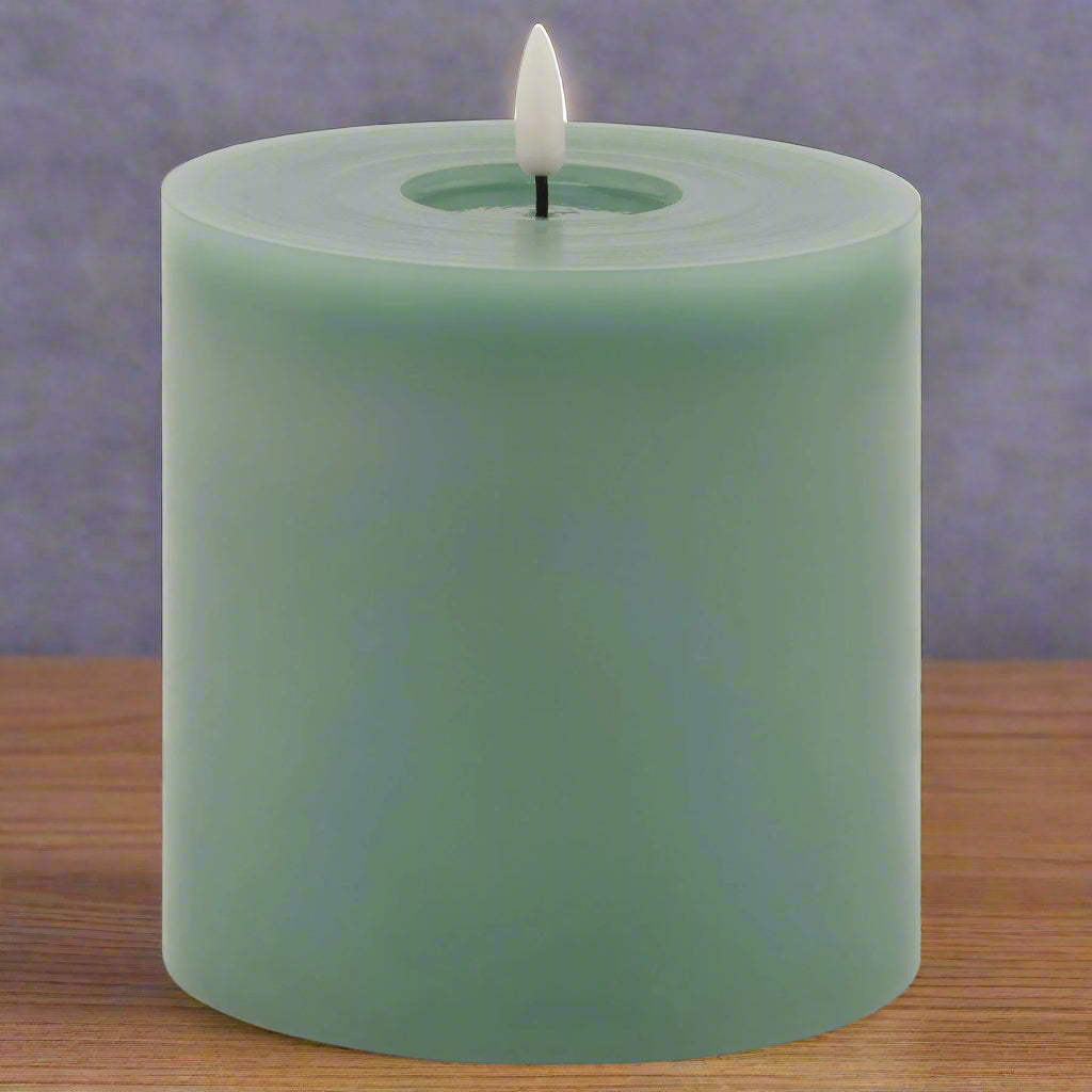 Luxe Collection Melt Effect 5x5 Sage LED Wax Candle SAGE WAX Shades 4 Seasons
