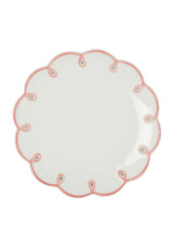 Casa by Josephine Jenno Lunch Plate with a scalloped edge and pink detailing for elegant dining
