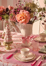 Casa by Josephine Jenno Lunch Plate set on a beautifully decorated dining table with floral arrangements