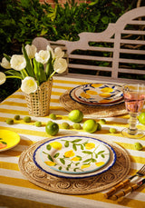 Casa by Josephine Jenno Lunch Plates featuring vibrant lemon designs on a beautifully set table