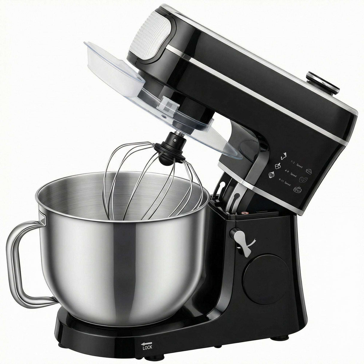 Wise Galleria Stand Mixer with Stainless Steel Bowl and Whisk Attachment for Baking and Cooking