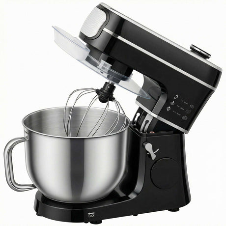 Wise Galleria Stand Mixer with Stainless Steel Bowl and Whisk Attachment for Baking and Cooking