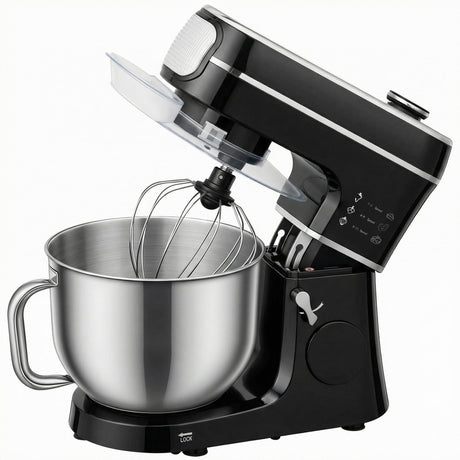 Wise Galleria Stand Mixer with Stainless Steel Bowl and Whisk Attachment for Baking and Cooking