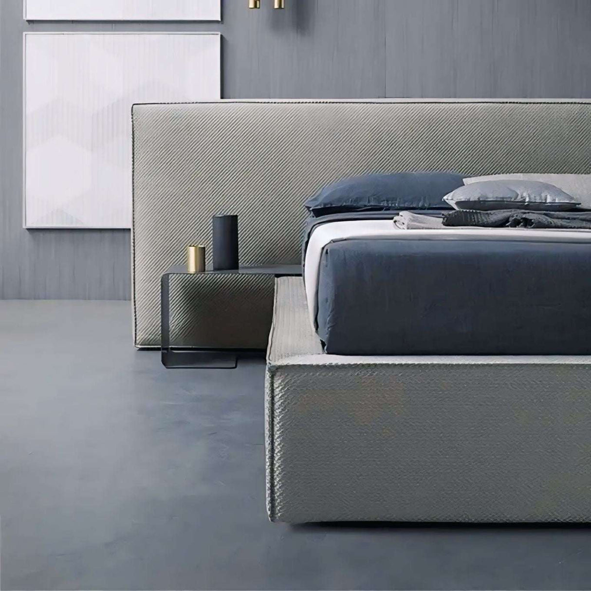 Nisu Home Luxury Bed with Elegant Design and Stylish Headboard for Modern Bedrooms