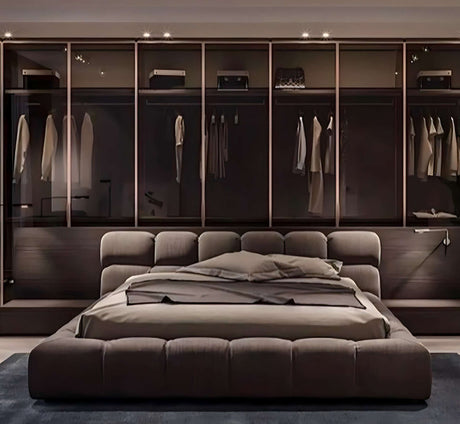 Nisu Home Luxury Bed with Plush Upholstery and Elegant Design for a Modern Bedroom