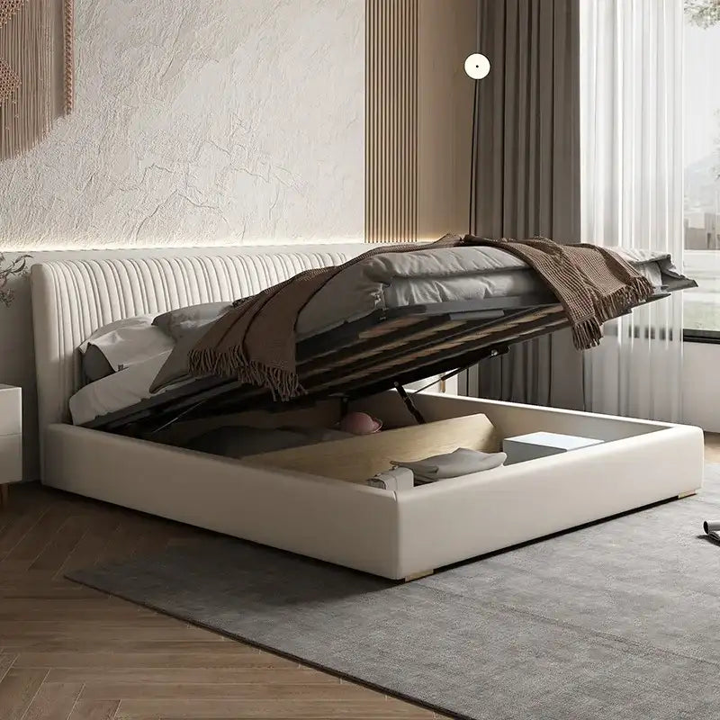 Luxury Bed by Nisu Home featuring an elegant design with a storage lift mechanism