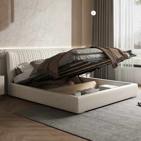 Luxury Bed by Nisu Home featuring an elegant design with a storage lift mechanism