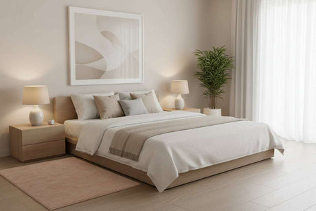Hush Solid Coral Pink Luxury Rug from The Rugs