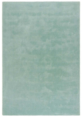 Soft luxury rug in soothing light green colour for elegant home decor