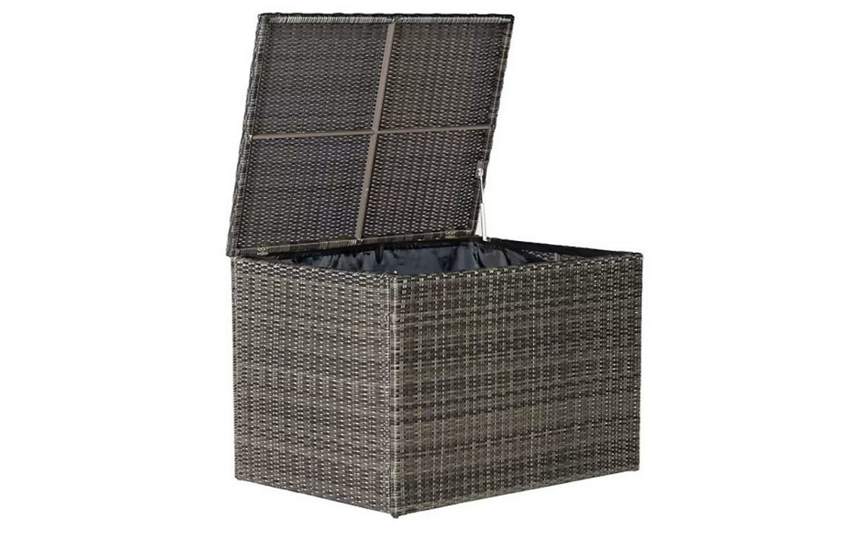 MINT Outdoor Garden Sofa Set Storage Box with a Durable Wicker Design and Lid for Outdoor Essentials
