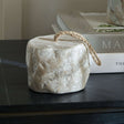 Natural Marble Doorstop with a Unique Shape and Jute Rope for Home Decor