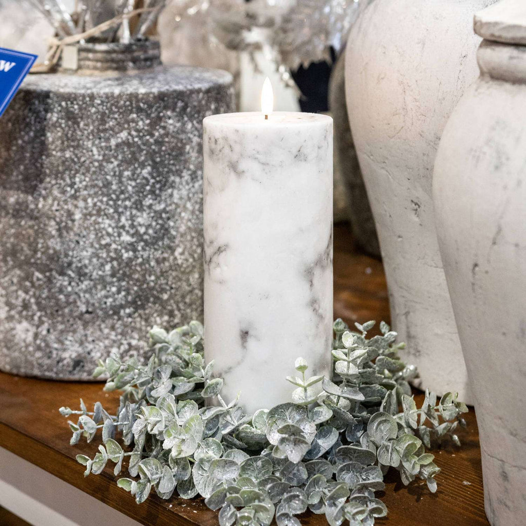 Luxe Collection Natural Glow 3x6 Marble Effect LED Candle Shades 4 Seasons