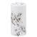 Luxe Collection Natural Glow 6x12 Marble Effect LED Candle WHITE PLASTIC Shades 4 Seasons