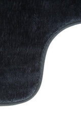 Orsina Mat Set in dark blue with soft texture and durable edges for bathroom decor