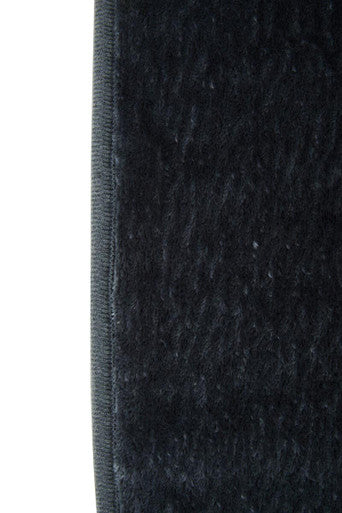 Orsina Plush Black Mat Set for Bathroom with Soft Texture and Durable Edging