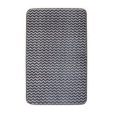 Orsina Chevron Design Bath Mat Set in Grey with Soft and Absorbent Material