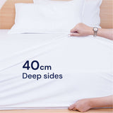 SHEET STORY Mattress Protector featuring 40cm deep sides for a secure fit on mattresses