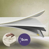 Brightr Sleep mattress topper with 5cm thickness for added comfort and support while sleeping