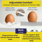 Brightr Sleep adjustable mattress topper with medium and firmer sides for customised comfort