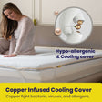 Brightr Sleep Mattress Topper with hypoallergenic copper infused cooling cover for ultimate comfort