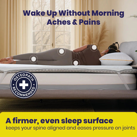 Brightr Sleep Mattress Topper designed for comfortable support and pain relief during sleep