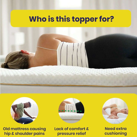 Brightr Sleep mattress topper providing comfort and pressure relief for better sleep quality