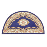 Elegant Medallion Rug in Blue with Intricate Floral Patterns and Classic Design