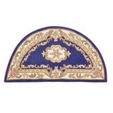 Elegant Medallion Rug in Blue with Intricate Floral Patterns and Classic Design
