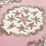 Beautiful Medallion Rug featuring floral patterns and pastel pink background for stylish home decor