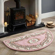 Elegant Medallion Rug in soft pink with floral patterns, perfect for enhancing living spaces