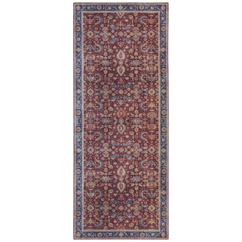 Traditional Medallion Rug with Rich Patterns and Burgundy, Blue, and Cream Colours for Elegant Interiors