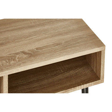 Orsina Media Unit with a natural finish and open shelving for stylish storage