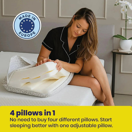 Brightr Eclipse Memory Foam Pillow with adjustable layers for side sleepers and neck support