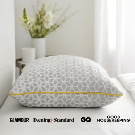 Brightr Sleep Memory Foam Pillow designed for side sleepers with adjustable height and hypo-allergenic features