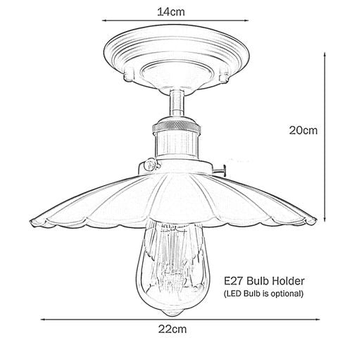 Modern Industrial Retro Loft Metal Ceiling Light Indoor Light Fitting Kitchen LEDSone