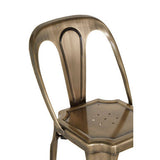 Orsina Metal Chair with a Vintage Finish and Comfortable Seat Design for Dining Rooms
