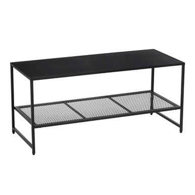 Orsina Metal Coffee Table with Stylish Mesh Shelf Orsina