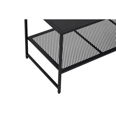 Orsina Metal Coffee Table with Stylish Mesh Shelf Orsina