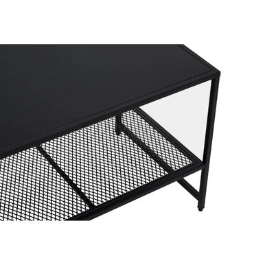 Orsina Metal Coffee Table with Stylish Mesh Shelf Orsina