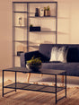 Orsina Metal Coffee Table with Stylish Mesh Shelf Orsina