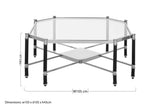 Allessi Silver Metal Coffee Table with Black Legs Orsina